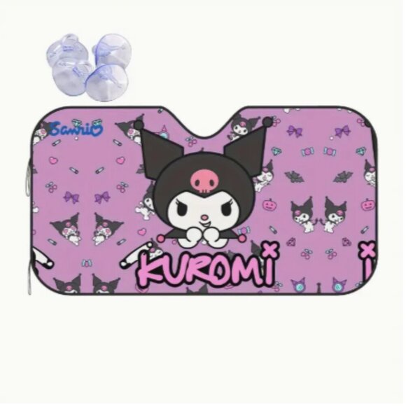 Kuromi Hello Kitty Car Sunshade Visor SML NWT - Picture 1 of 3